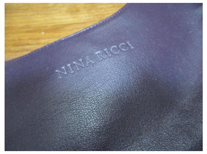 Borsa a mano Nina Ricci in pelle prugna - vista 4