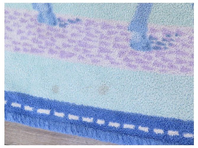 Hermès DRAP DE PLAGE HERMES CHEVAUX SERVIETTE DE BAIN EN COTON BLEU BEACH TOWEL - vue 3