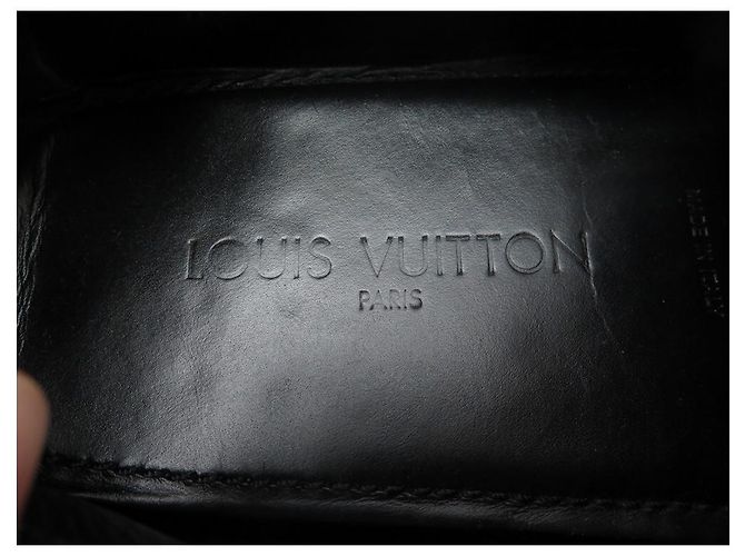 NEUF CHAUSSURES LOUIS VUITTON MOCASSINS HOCKENHEIM 12 46 CUIR PYTHON SHOES Noir - vue 8
