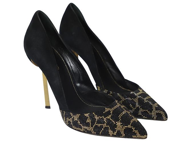 Décolleté con stampa animalier in cristallo multicolor Sergio Rossi - vista 3