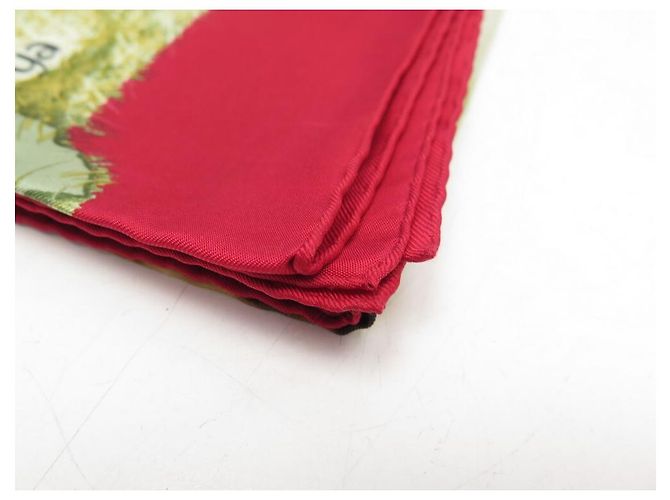 Hermès SCIARPA HERMES KENYA ROBERT DALLET IN SETA QUADRATA NERA 90 SCIARPA IN SETA NERA Rosso - vista 9