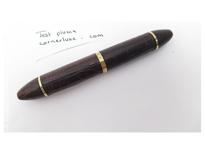 PLUMA LOUIS VUITTON CARGO N73260 PLUMA DE PIEL DE COCODRILO MARRÓN Castaño - vista 11