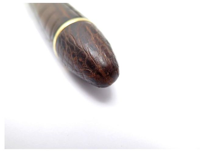 PLUMA LOUIS VUITTON CARGO N73260 PLUMA DE PIEL DE COCODRILO MARRÓN Castaño - vista 14