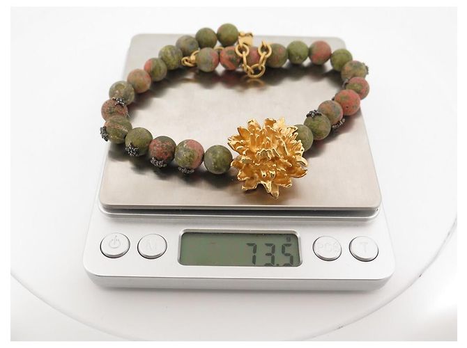 NEU CHRISTIAN DIOR CHOKER-HALSKETTE BLUME & PERLEN GOLDENE CHOKER-HALSKETTE - Ansicht 3
