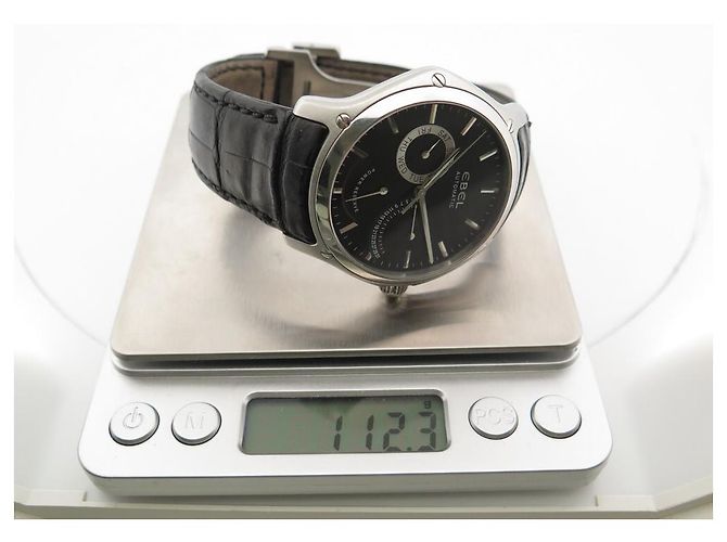 RELÓGIO EBEL CLASSIC HEXAGON 9303F61 automático 45 RELÓGIO MM ACIER PALLADIE Preto - vista 4