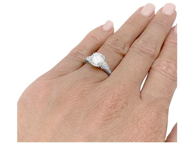 inconnue Diamant-Ring 2 Karat, Platin. - Ansicht 6