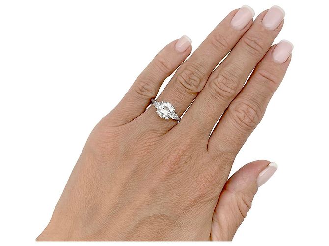 inconnue Diamant-Ring 2 Karat, Platin. - Ansicht 7