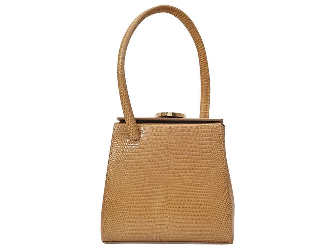 Little Liffner Bolsa Mademoiselle em couro marrom com relevo - vista 2