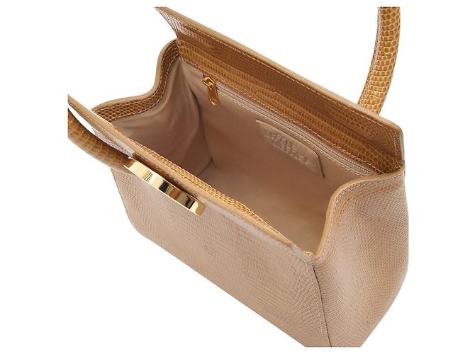 Little Liffner Bolsa Mademoiselle em couro marrom com relevo - vista 3