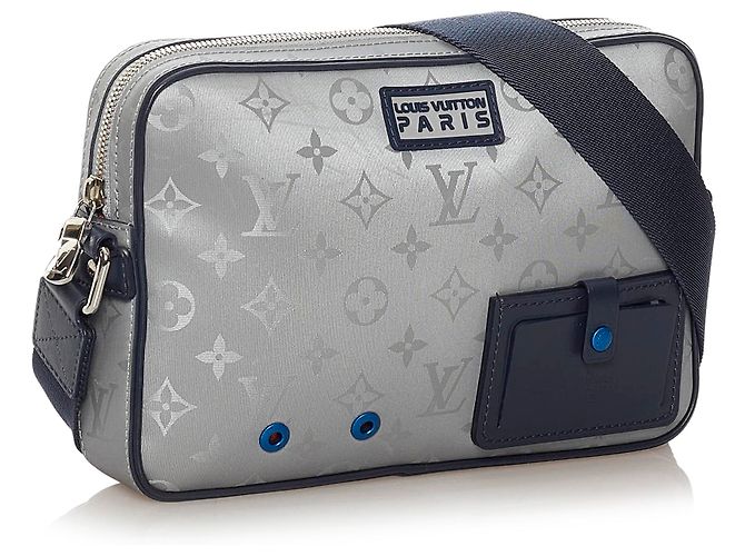 Louis Vuitton Grey Monogram Satellite Alpha Messenger Nero Grigio - vista 2