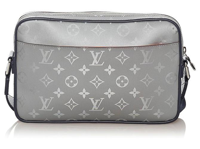 Louis Vuitton Grey Monogram Satellite Alpha Messenger Nero Grigio - vista 3