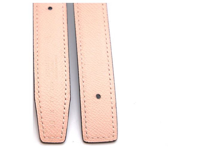 Hermès Hermes 24mm Rosa Negro Constance H Cinturón Reversible Talla 80 - vista 9