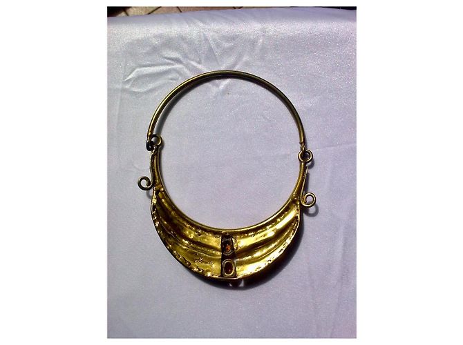 Autre Marque Collana di design con due piccole pietre oro Gold hardware - vista 2