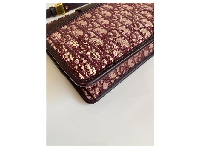 Dior 30 Montaigne Tasche Burgundy Oblique Jacquard - Ansicht 10