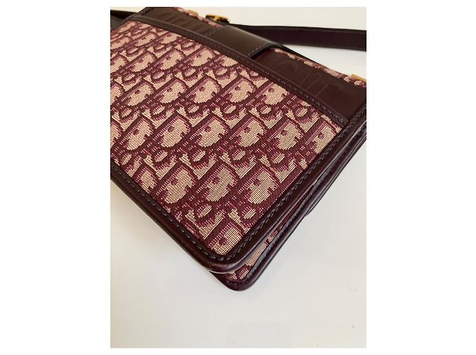 Dior 30 Montaigne Tasche Burgundy Oblique Jacquard - Ansicht 11