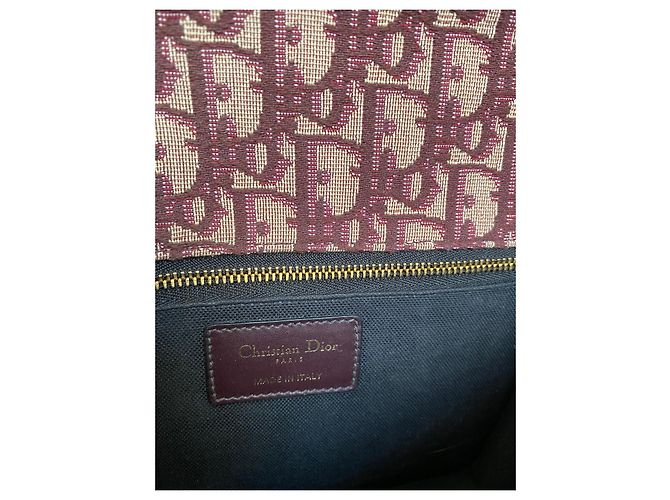 Dior 30 Montaigne Tasche Burgundy Oblique Jacquard - Ansicht 17