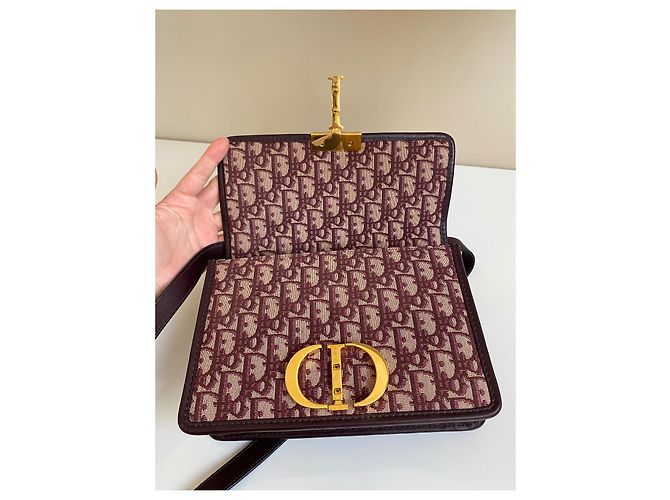 Dior 30 Montaigne Tasche Burgundy Oblique Jacquard - Ansicht 19