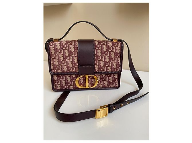 Dior 30 Montaigne Tasche Burgundy Oblique Jacquard - Ansicht 2