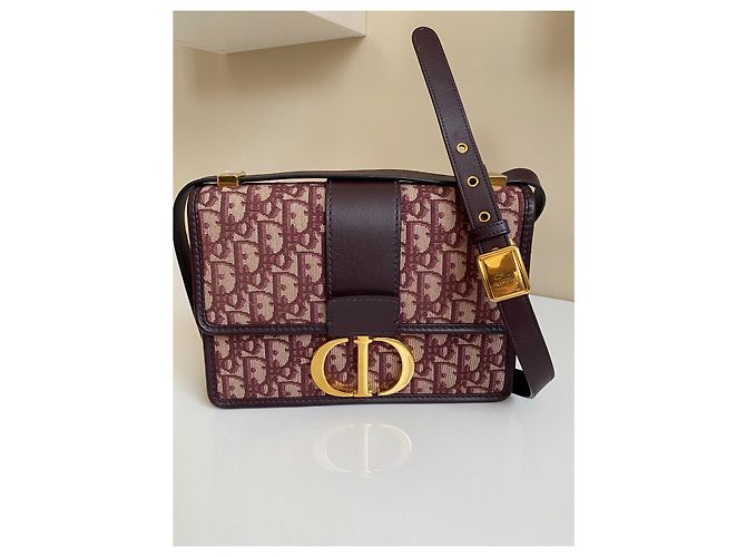 Dior 30 Montaigne Tasche Burgundy Oblique Jacquard - Ansicht 4