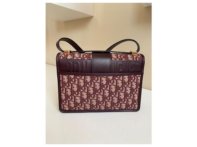 Dior 30 Montaigne Tasche Burgundy Oblique Jacquard - Ansicht 5