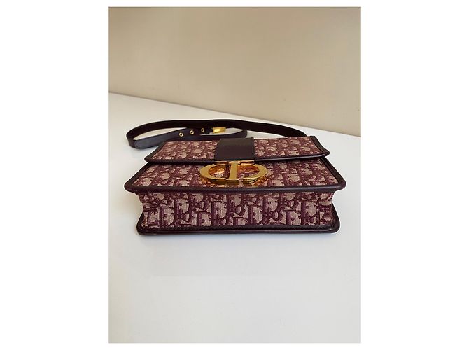 Dior 30 Montaigne Tasche Burgundy Oblique Jacquard - Ansicht 6