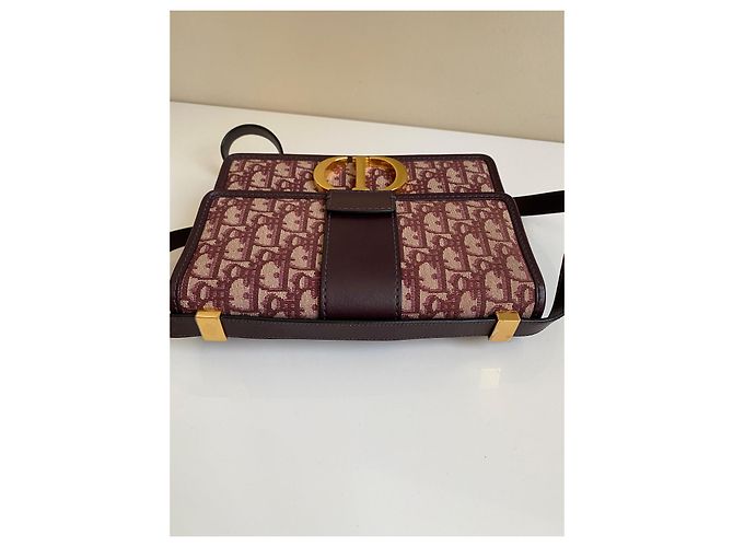 Dior 30 Montaigne Tasche Burgundy Oblique Jacquard - Ansicht 7