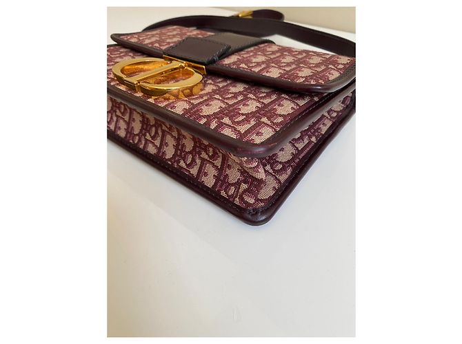 Dior 30 Montaigne Tasche Burgundy Oblique Jacquard - Ansicht 9