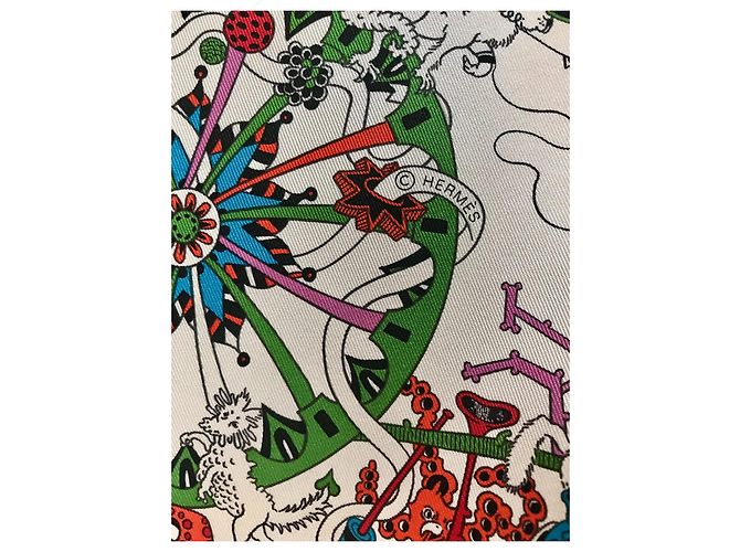 Hermès Sciarpa in seta La Folle Parade 90x90 Multicolore - vista 12