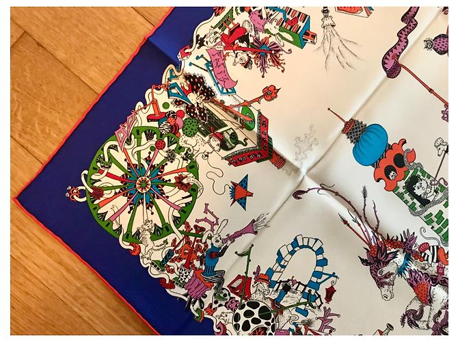 Hermès Sciarpa in seta La Folle Parade 90x90 Multicolore - vista 2