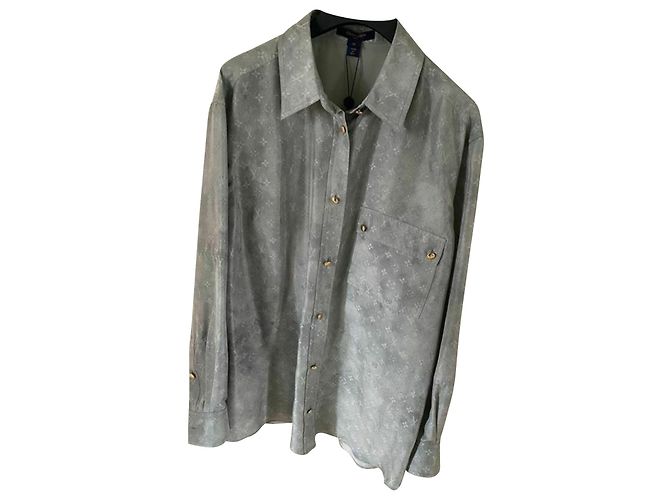 Camicia Louis Vuitton in seta lavata con monogramma - vista 2