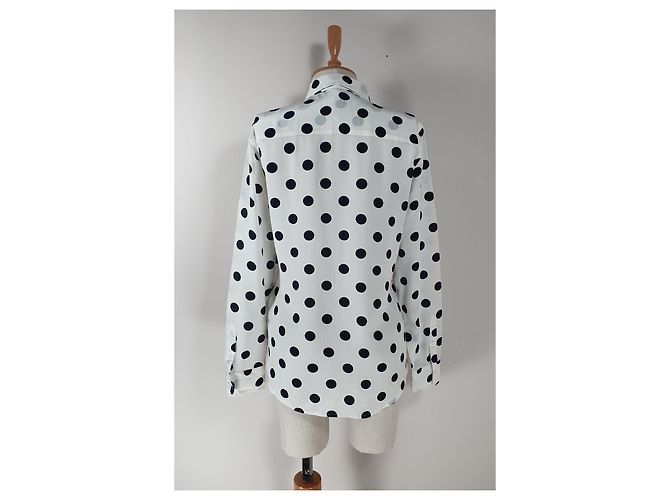 Equipment Camicia in seta nera e bianca Nero Bianco - vista 4