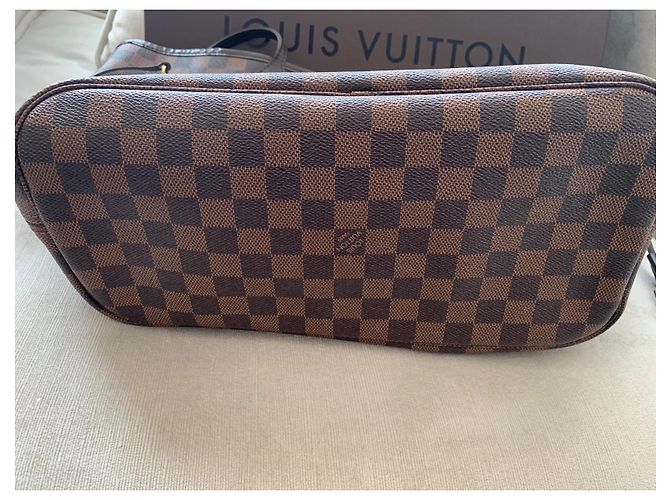 Louis Vuitton Neverfull MM Damier Ebene Marrone - vista 5