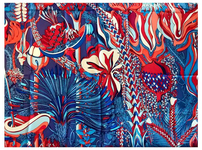 Sciarpa di seta Hermès Botanical Fantasy 140x140 Multicolore - vista 6
