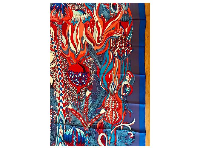 Sciarpa di seta Hermès Botanical Fantasy 140x140 Multicolore - vista 7