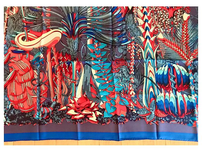 Sciarpa di seta Hermès Botanical Fantasy 140x140 Multicolore - vista 9