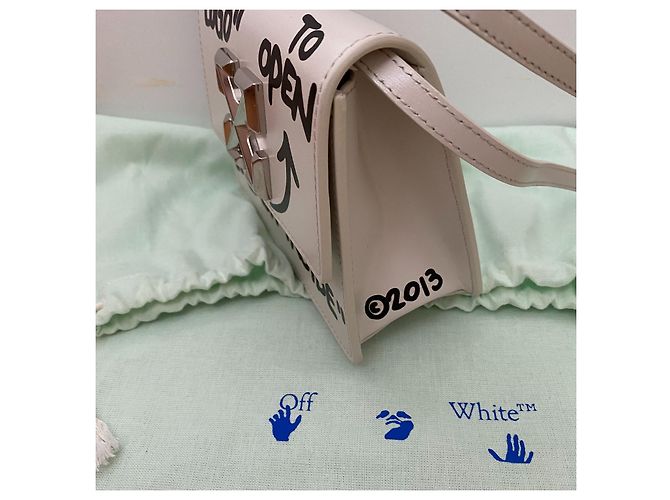 Borsa Off White Jitney 0.7 in pelle bianca Bianco - vista 3