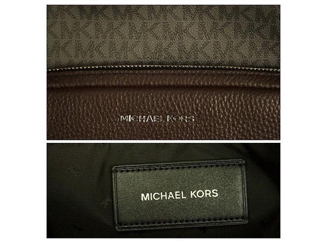 Michael Kors Hudson Gray Monogram Coated Canvas Logo Men Unisex Backpack Bag - view 6