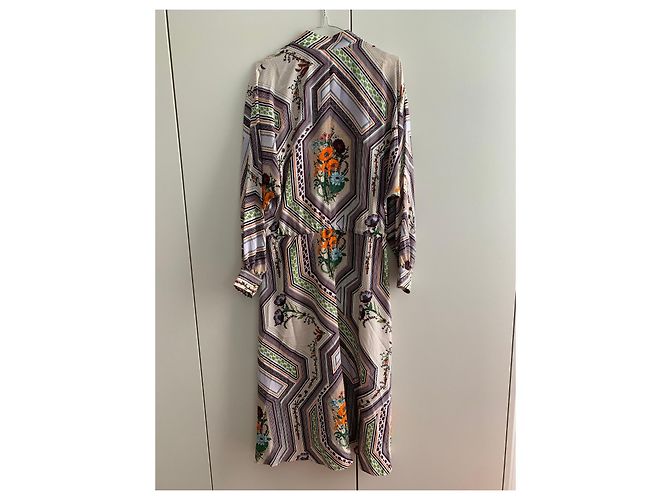 Tory Burch Abito tunica in seta stampata - vista 2