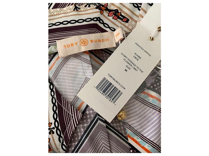 Tory Burch Abito tunica in seta stampata - vista 4