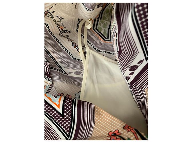 Tory Burch Abito tunica in seta stampata - vista 5