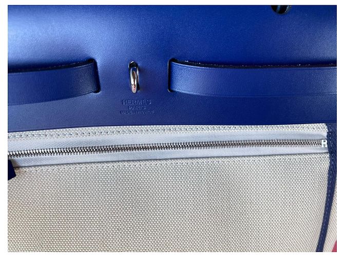 Herbag Hermès Cerniera a sacco 31 Crema Silver hardware - vista 3