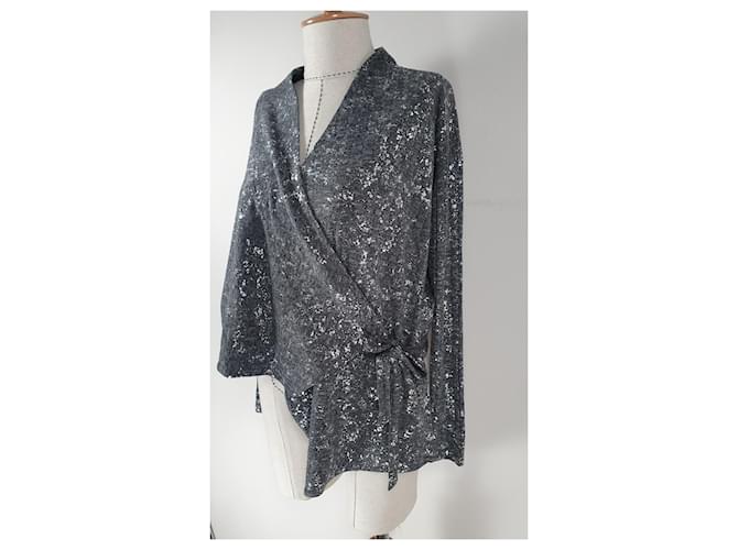 Strickjacke Bitte Kai Rand Grau Silber - Ansicht 2
