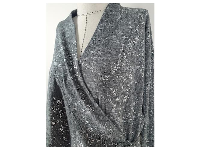 Strickjacke Bitte Kai Rand Grau Silber - Ansicht 3