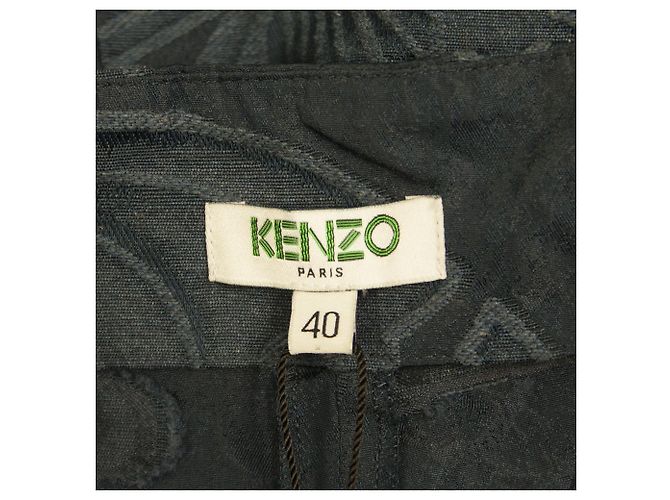 Minifalda acampanada de algodón jacquard floral azul Kenzo talla mini 40 - vista 3