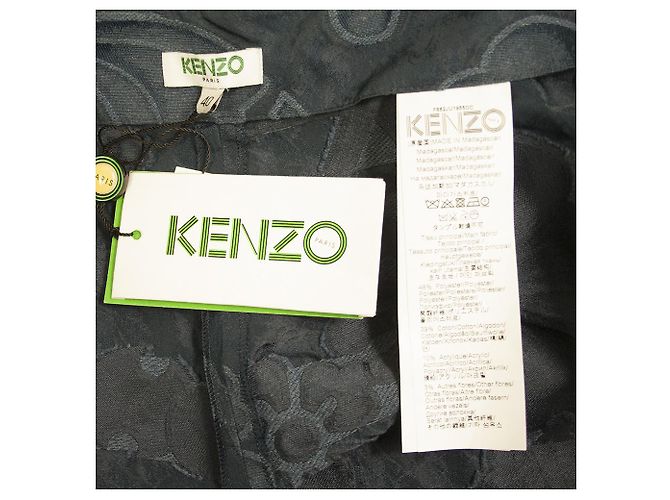 Minifalda acampanada de algodón jacquard floral azul Kenzo talla mini 40 - vista 4