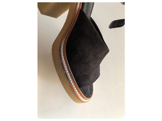 Sandali Hermès Drew in capra nero - vista 4