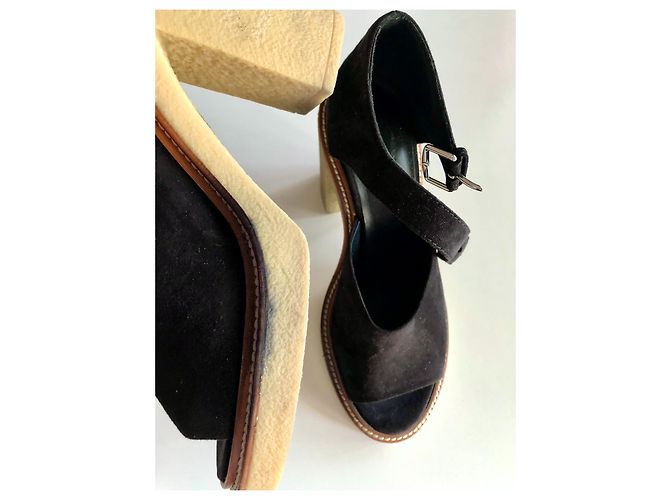 Sandali Hermès Drew in capra nero - vista 5