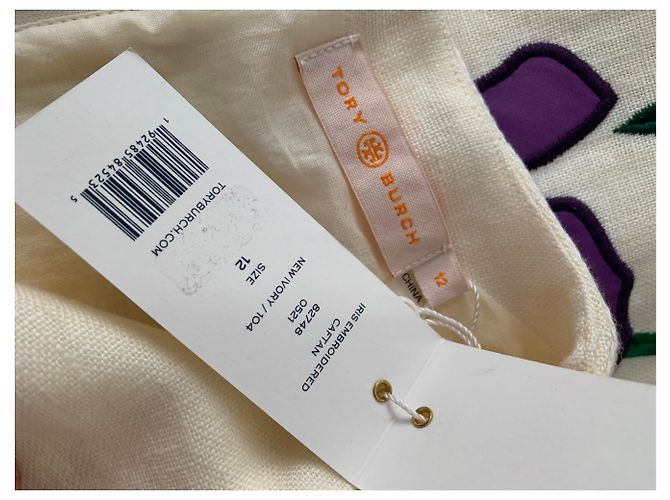 Tory Burch Linen canvas embroidered Iris tunic - view 10