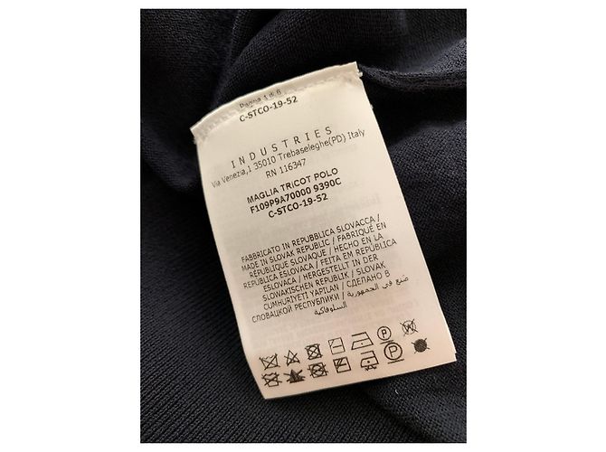 Moncler Polo coton maille bleu marine - vue 6