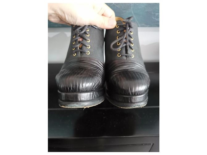Chanel Schnürstiefeletten Schwarz - Ansicht 7